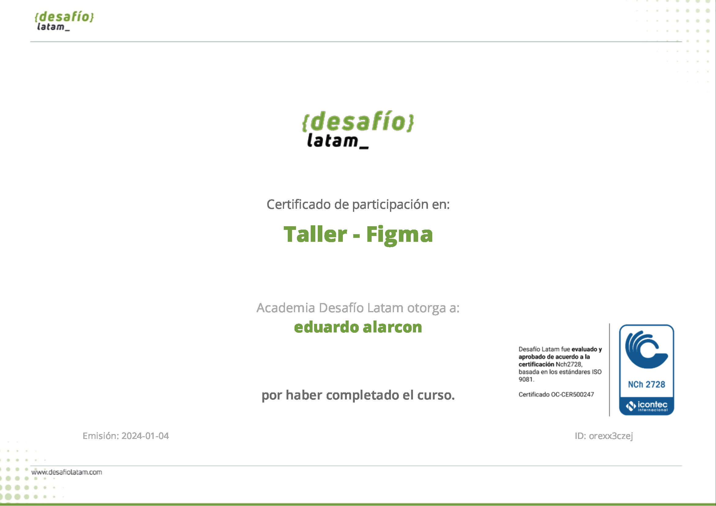 Certificado Figma